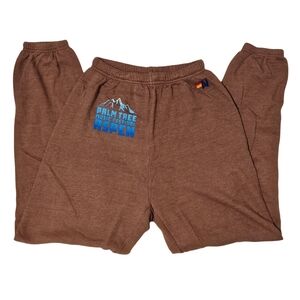 Aviator Nation Sweatpants Palm Tree Music Festival Aspen 2025 Large Unisex Brown